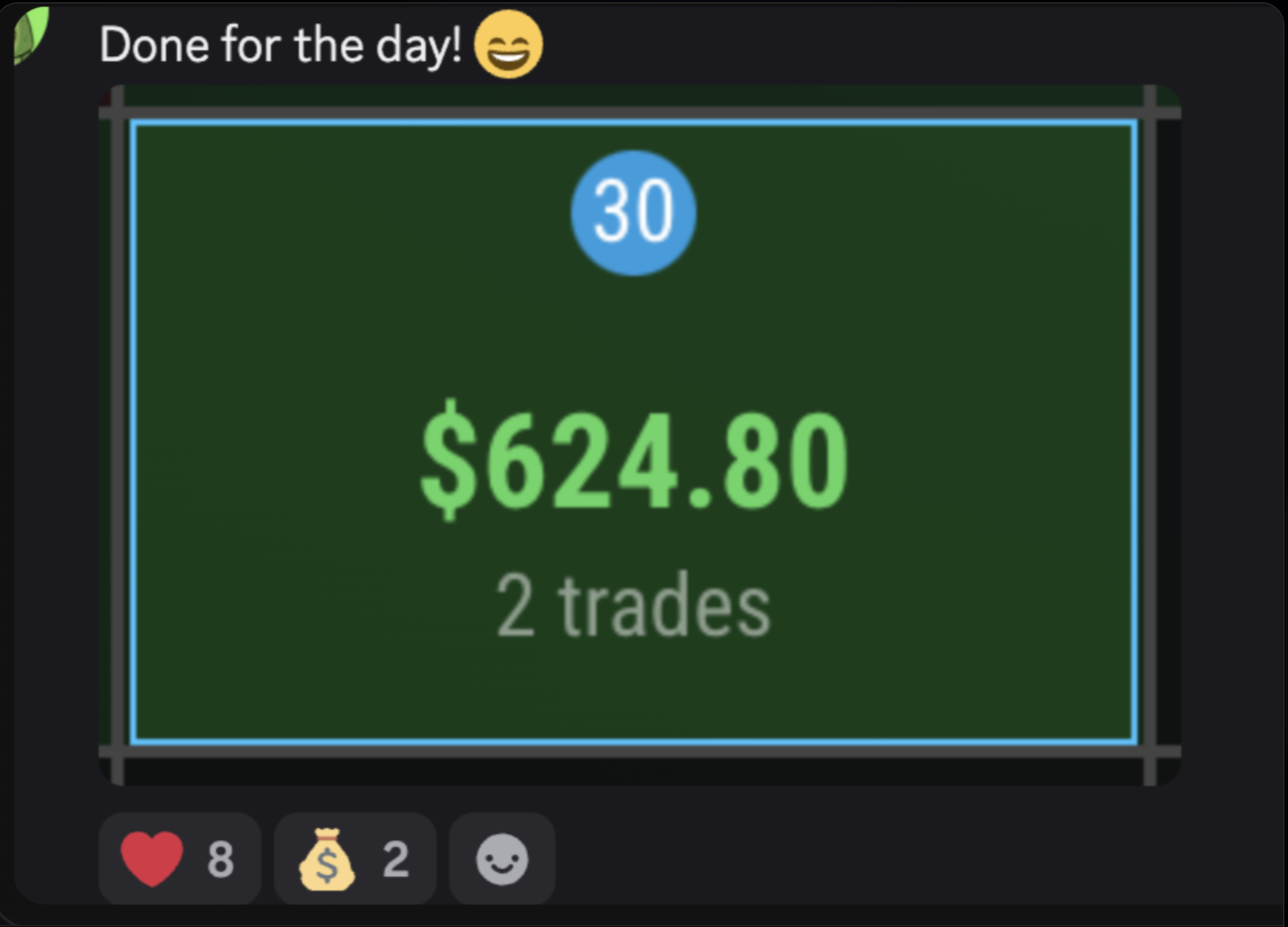 Daily Session Profit ($624.80)