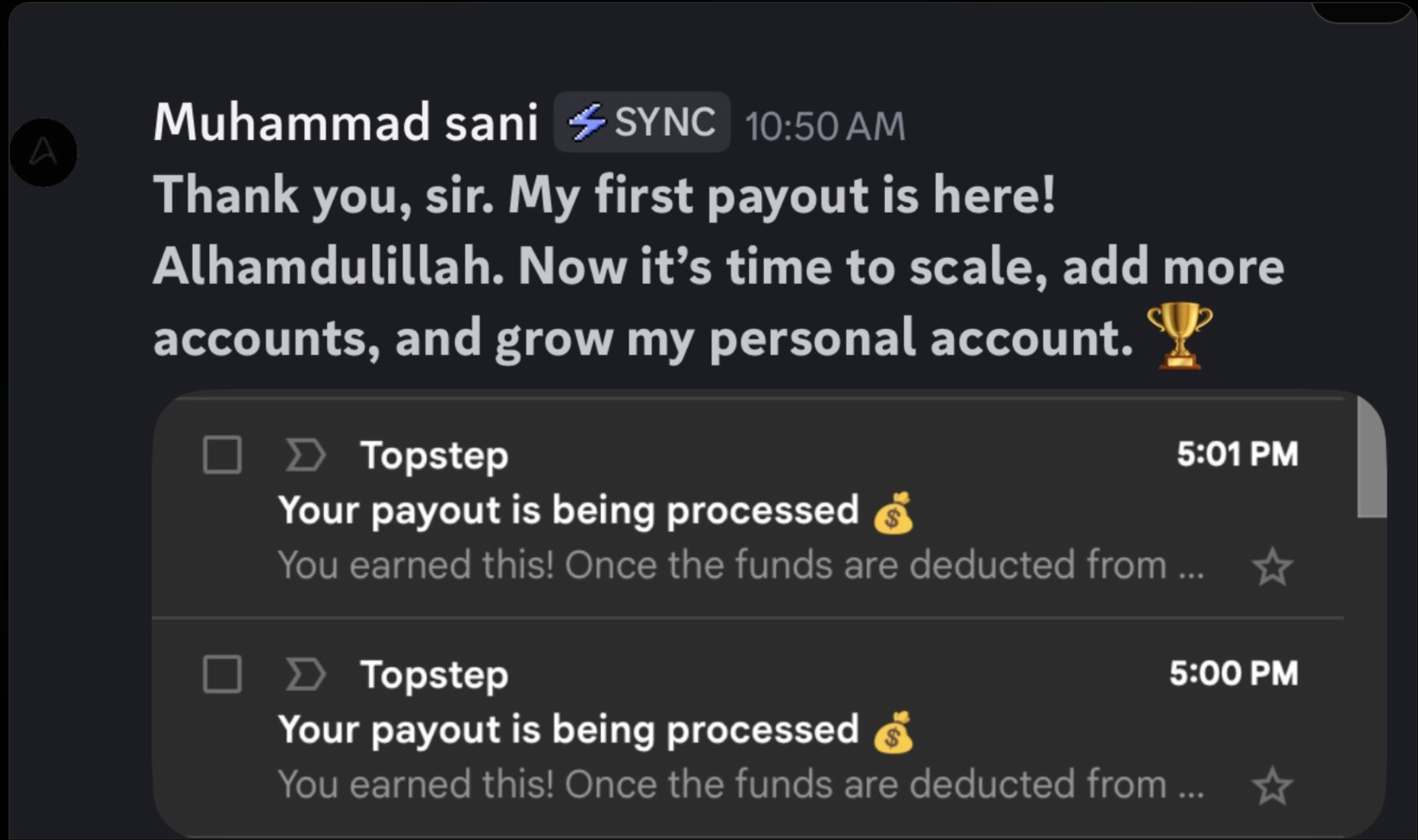 Topstep Funded Account Payout